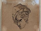 un vieux dessin représentant un homme coiffé d'un chapeau