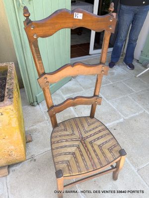 Chaise nourrice assise paillée