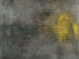 une image représentant un tableau recouvert de peinture noire et jaune