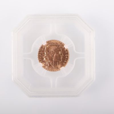 FRANCE. Pièce de 20 francs or au Coq 1910 MS 64 Splendide