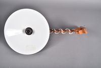 Applique en accordéon, abat-jour en tôle émaillé blanc, bras… (photo 3)