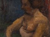 an image of a painting of a woman sitting on a chair