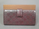 guccissi leather wallet with card holder