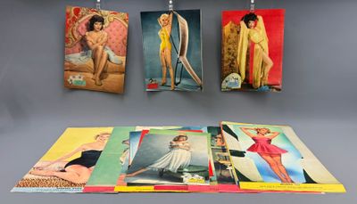 de nombreuses photos différentes de femmes suspendues à une corde à linge