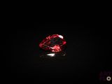 a red diamond on a black surface