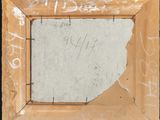 an old picture of a picture frame with writing on it