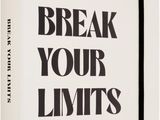 a white book with a black cover that says break your limits