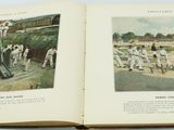 two pages of a book with pictures of people and animals