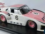 a model of a race car on display on a table