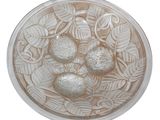 a picture of a glass bowl with three eggs in it