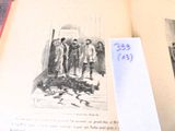 an old book with a picture of a group of men standing in front of it