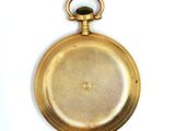 gold plated pocket watch on white background with white background