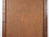 an old wooden picture frame with a brown paint on it