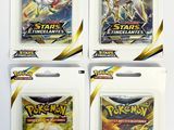 quatre paquets de cartes à collectionner Pokémon dans un lot
