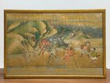 an image of a picture of a painting on a wooden table
