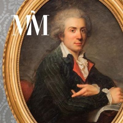 portrait d'un homme vêtu d'un manteau vert à col rouge et d'une chemise blanche