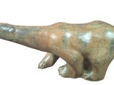 statue of a polar bear on a white background with a white background