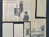 some old papers and papers are laying on a table
