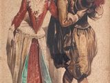 painting of a man and a woman dressed in renaissance clothing