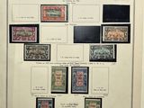 an old book with a bunch of stamps on it