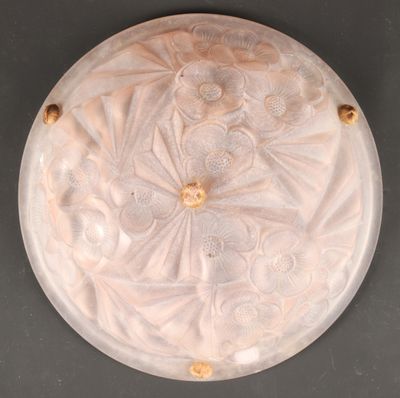 a picture of a white plate with a flower design on it