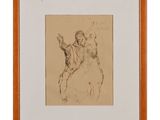 a drawing of a woman holding a child in her arms