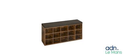 une image représentant une bibliothèque en bois comportant de nombreuses étagères