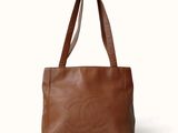 chanel brown leather tote bag