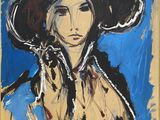 an image of a painting of a woman wearing a hat