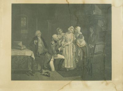 La prédiction accomplie et Le devin de village. Deux gravure…