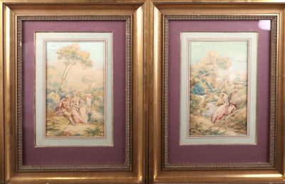deux tableaux encadrés accrochés au mur
