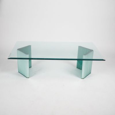 an image of a glass coffee table on a white background