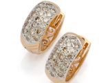 pair of diamond hoop earrings