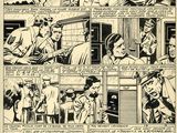 a black and white page from a comic strip with a man talking to a woman