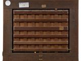 an old wooden window with wooden shutters on a white background