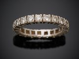 a white gold and diamond eternity ring