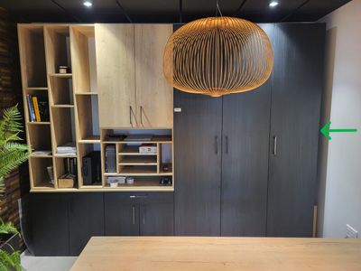 Grande bibliotheque de bureau en bois strtifié décor chêne v…