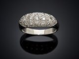 a diamond and white gold ring, by van cleef