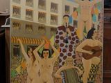 a painting of a group of nudes in a room