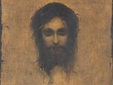 an image of a painting of a man with a crown of thorns on his head