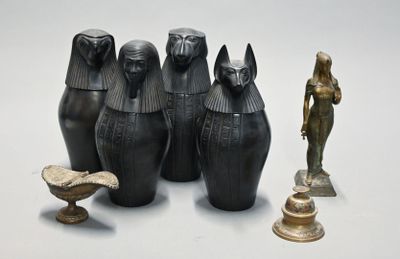 three vases that are sitting next to each other