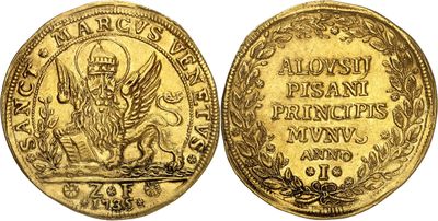 an image of a gold coin with the image of a man on a horse