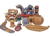 many items that are sitting on a white surface