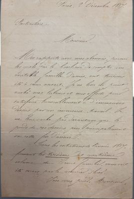 Alphonse de LAMARTINE. L.S., Paris 2 décembre 1857 - 2 pages… - Photo 1