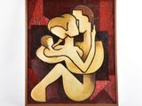 une image d'une peinture représentant une femme tenant un bébé