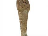 an egyptian statue of a woman holding a bowl of food