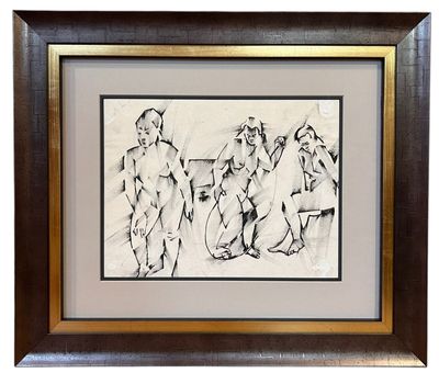 an image of a drawing of a group of people standing in front of each other
