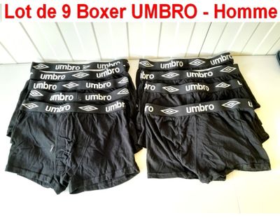 lot de 9 boxers Umbro pour homme, noirs, noirs, noirs, noirs, noirs, noirs, noirs, noirs, noirs, noirs, noir