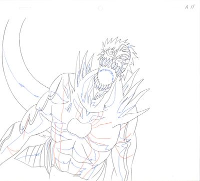 esquisses d'un dessin représentant un homme avec un dragon sur le dos