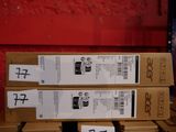 three boxes stacked on top of each other on top of a table